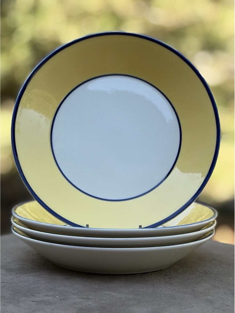 Pagnossin Treviso Italy SPA YELLOW Salad Plates Set of 4 Euc